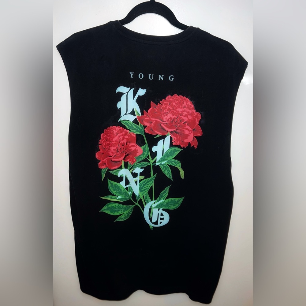 Black Washed YoungLA 316 Young King Large Tank Top